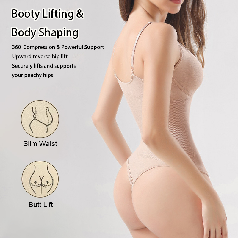 여성용 심리스 쉐이프웨어 백리스 바디수트 딥 V 허리  - Shapewear Bodysuit Firm 리뷰 및 가격