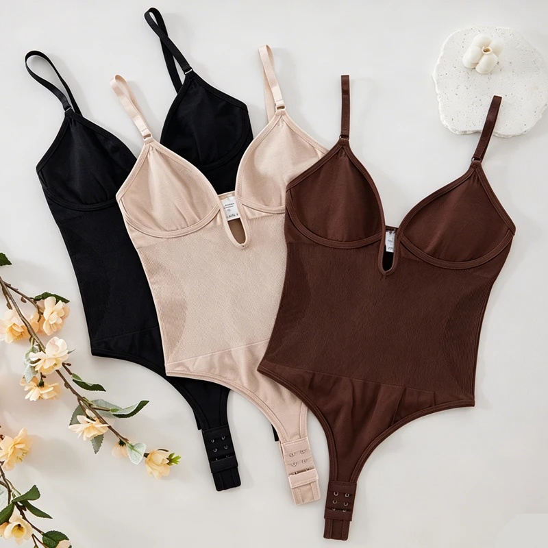 여성용 백리스 바디슈트 쉐이프웨어 딥 V넥 슬리밍 언더 - Seamless Underwear Women 리뷰 및 가격